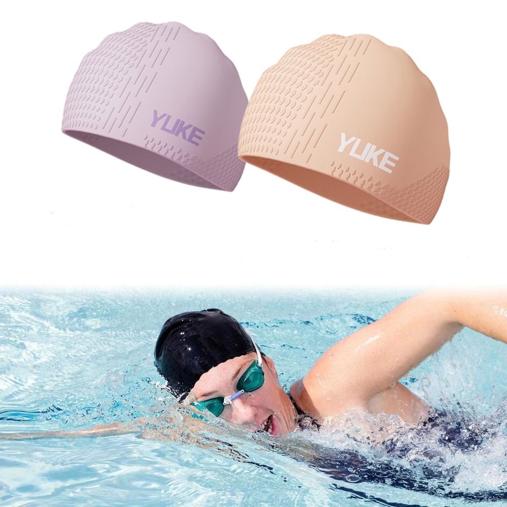 솔리드 컬러 수영 모자 탄성 있는 경량 실리콘 수영 모 - Swim Hat Silicone 리뷰 및 가격