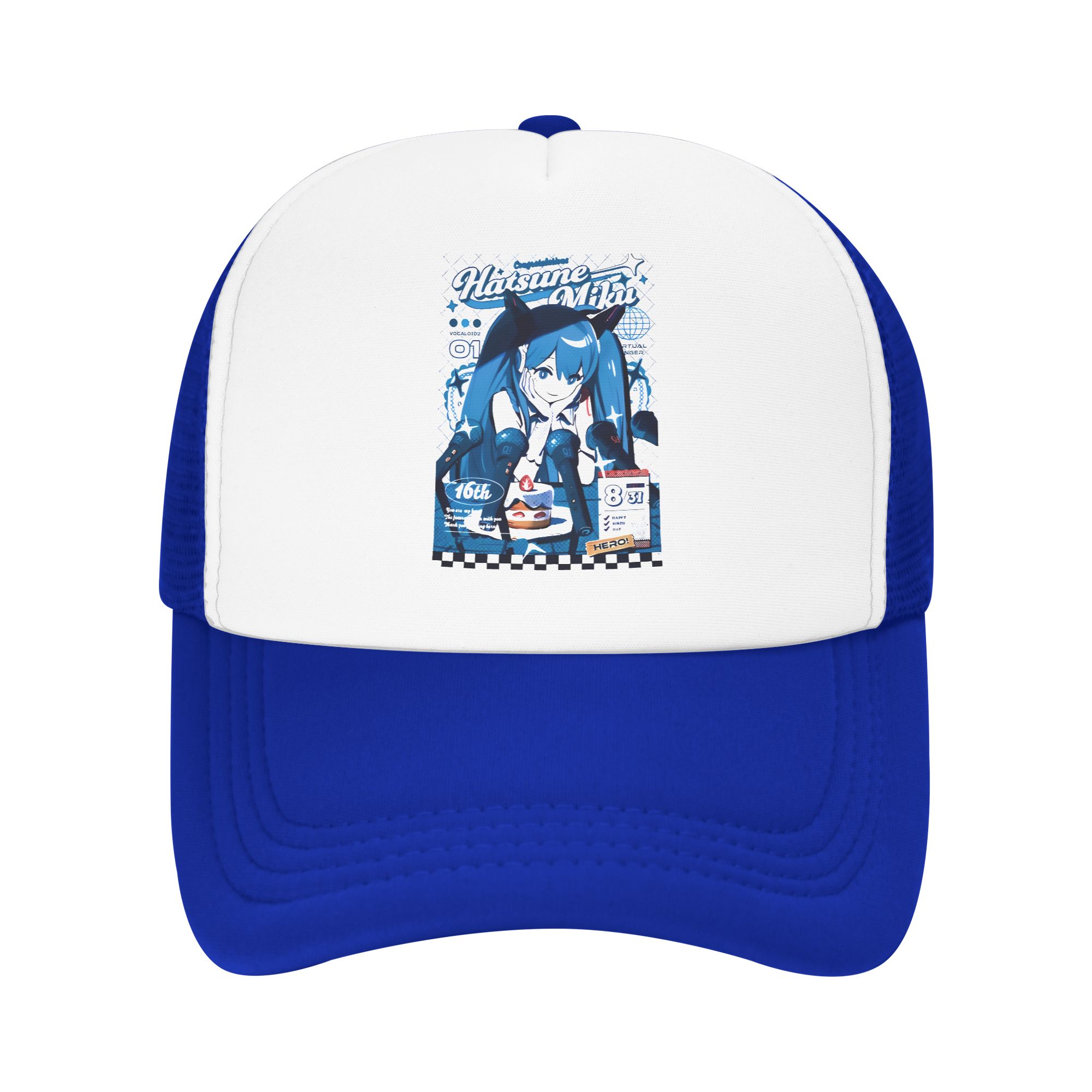 하츠네 미쿠 잡지 폼 트럭커 모자 남성 여성 여름 통기 - Trucker Cap Mesh 리뷰 및 가격