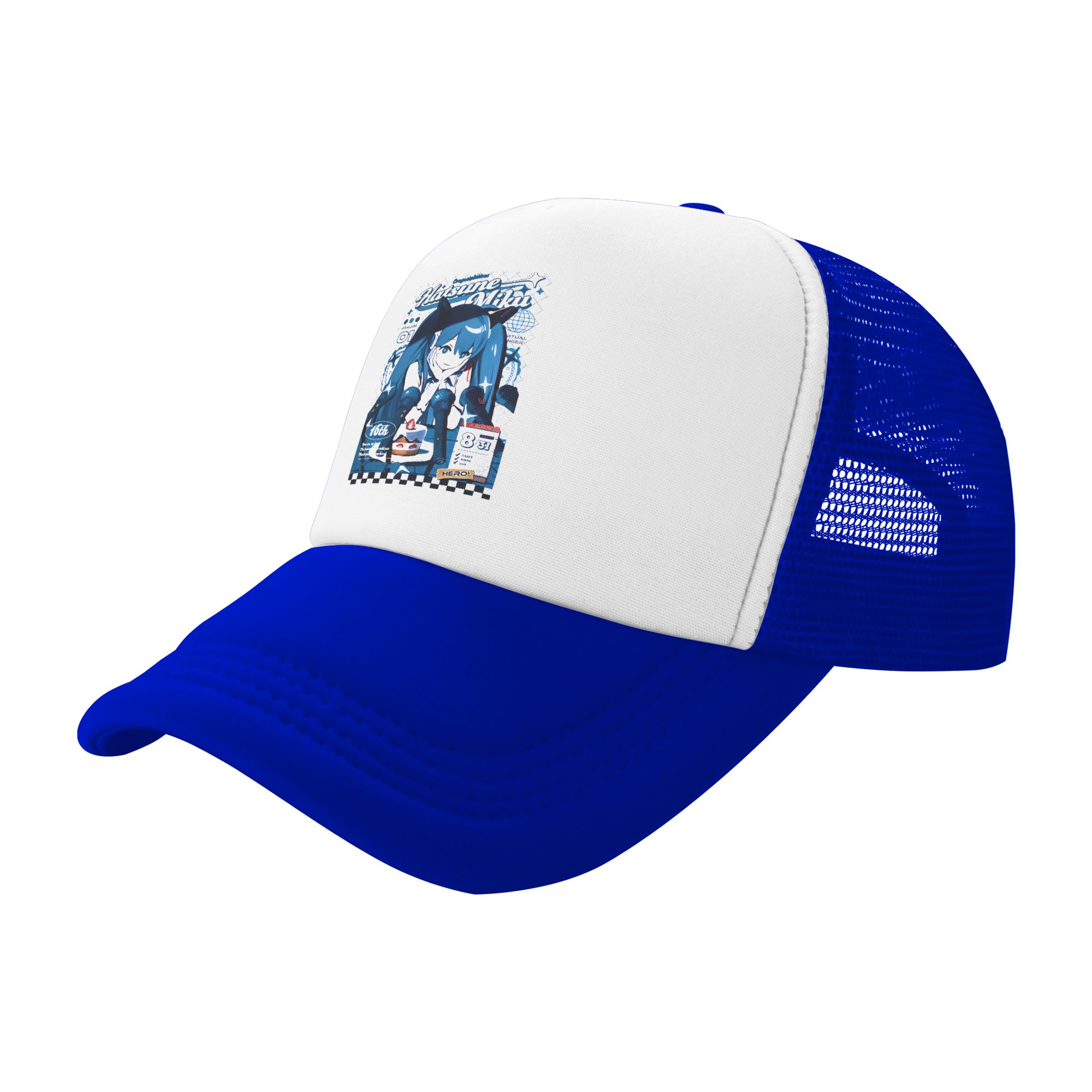 하츠네 미쿠 잡지 폼 트럭커 모자 남성 여성 여름 통기 - Trucker Cap Mesh 리뷰 및 가격