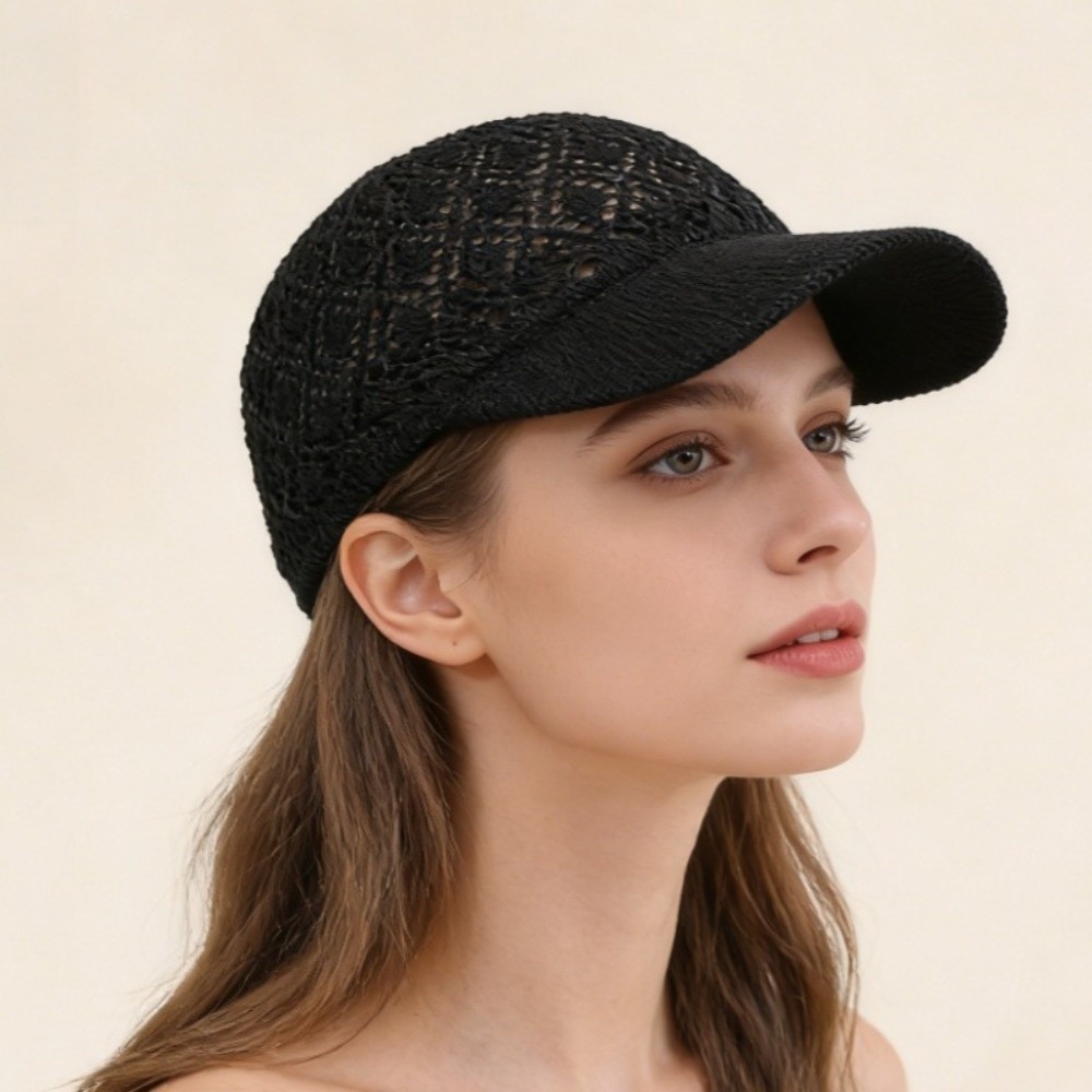 새로운 속이 빈 얇은 야구 모자 통기성 단색 캐주얼 모 - Baseball Cap Structured 리뷰 및 가격