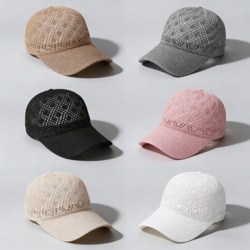 새로운 속이 빈 얇은 야구 모자 통기성 단색 캐주얼 모 - Baseball Cap Structured 리뷰 및 가격